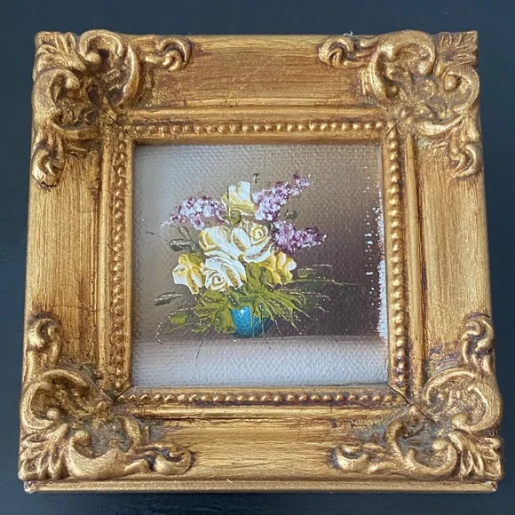 Elegant Gold Framed Floral Art Set - Picture 6 of 6